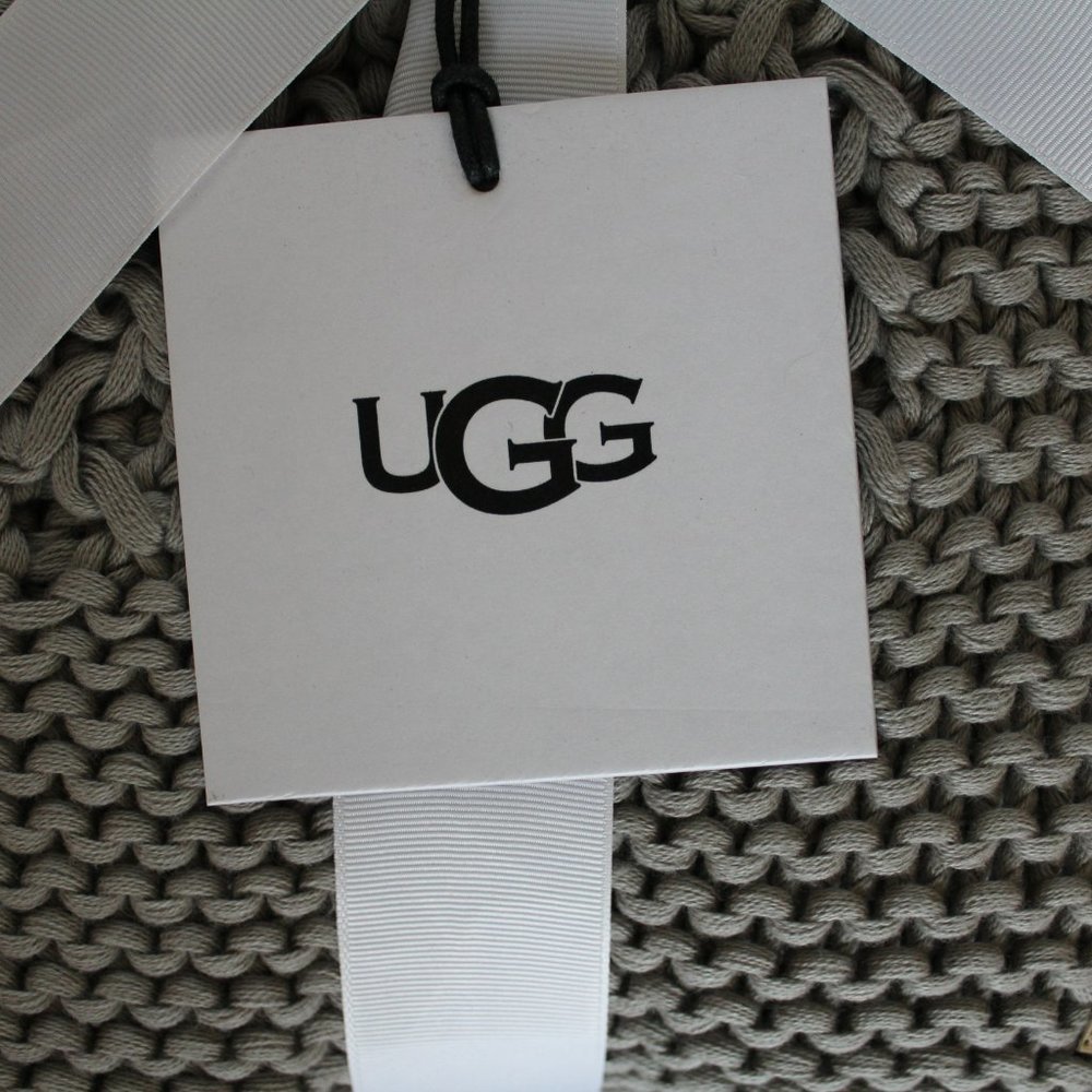 NWT UGG JUANA KNIT COMFY SWEATER WEAVE THROW GRAY 50 X 70 - Picture 4 of 6